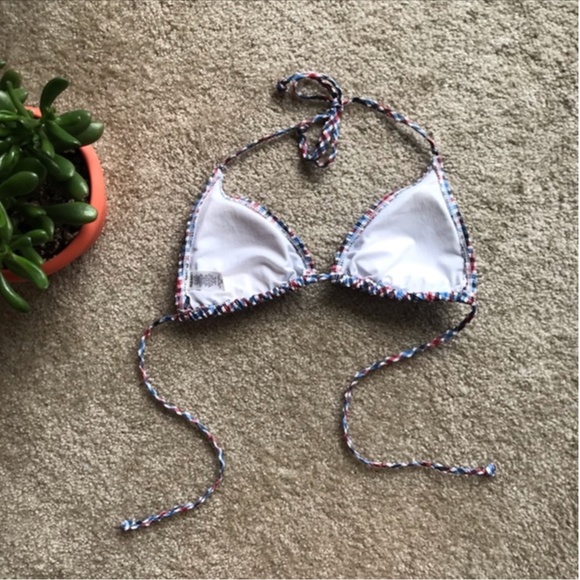Old Navy Red, White and Blue Gingham Bikini Top - Picture 5 of 8